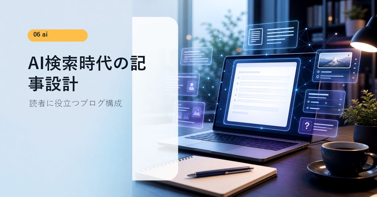 AI検索時代の記事設計｜読者に役立ち、AIにも伝わるブログの作り方
