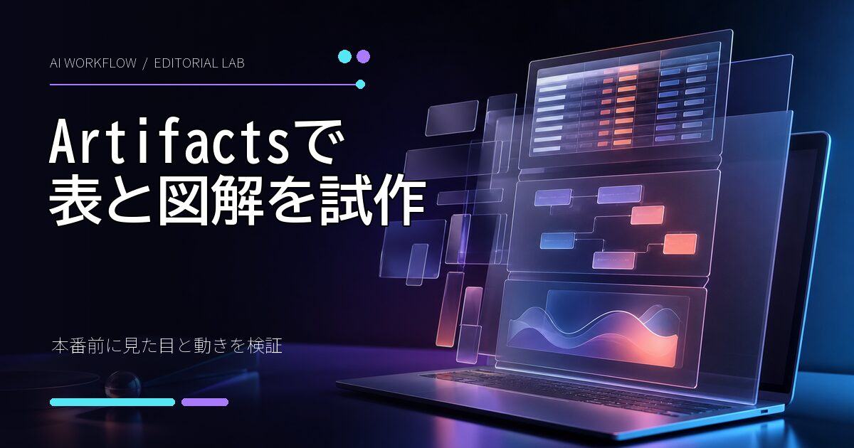 Claude Artifactsで記事の表と図解案を試作する方法